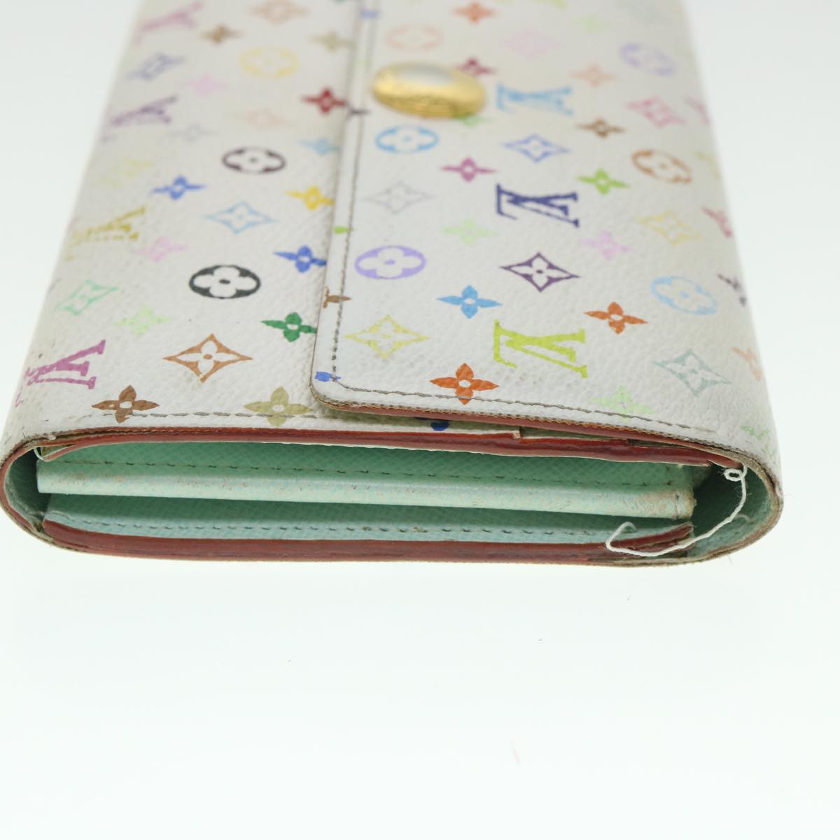 LOUIS VUITTON Multicolor Portefeuille Sarah Long Wallet White M93532 55113