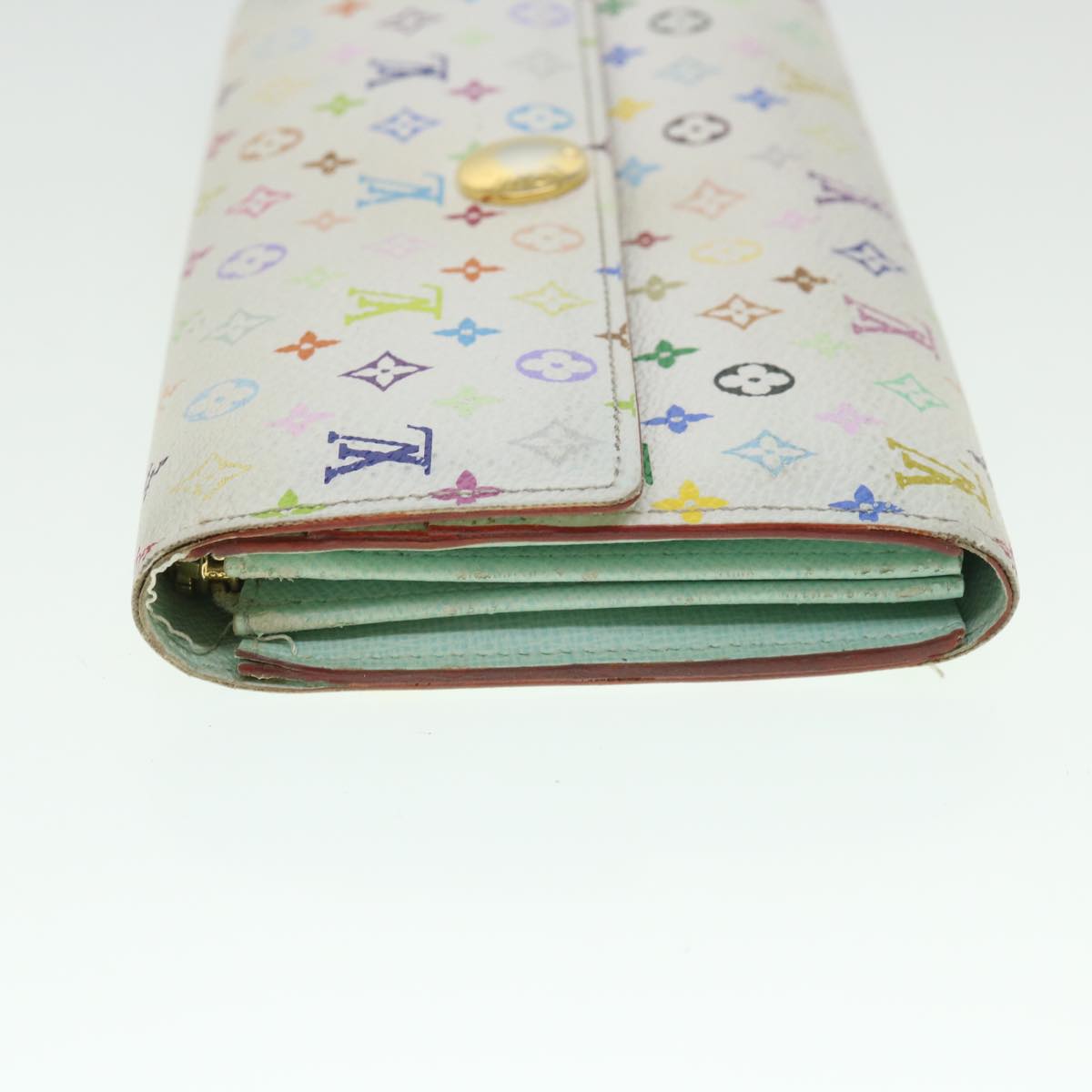 LOUIS VUITTON Multicolor Portefeuille Sarah Long Wallet White M93532 55113