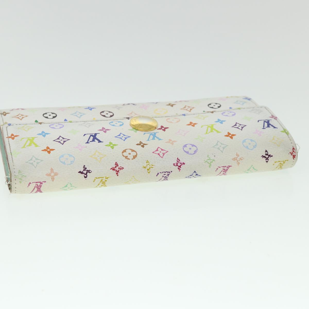 LOUIS VUITTON Multicolor Portefeuille Sarah Long Wallet White M93532 55113