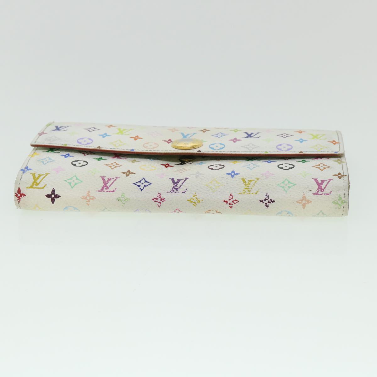 LOUIS VUITTON Multicolor Portefeuille Sarah Long Wallet White M93532 55113