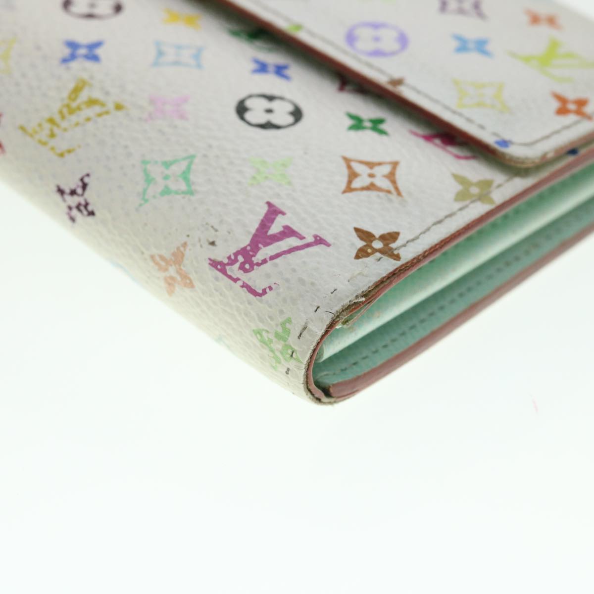 LOUIS VUITTON Multicolor Portefeuille Sarah Long Wallet White M93532 55113