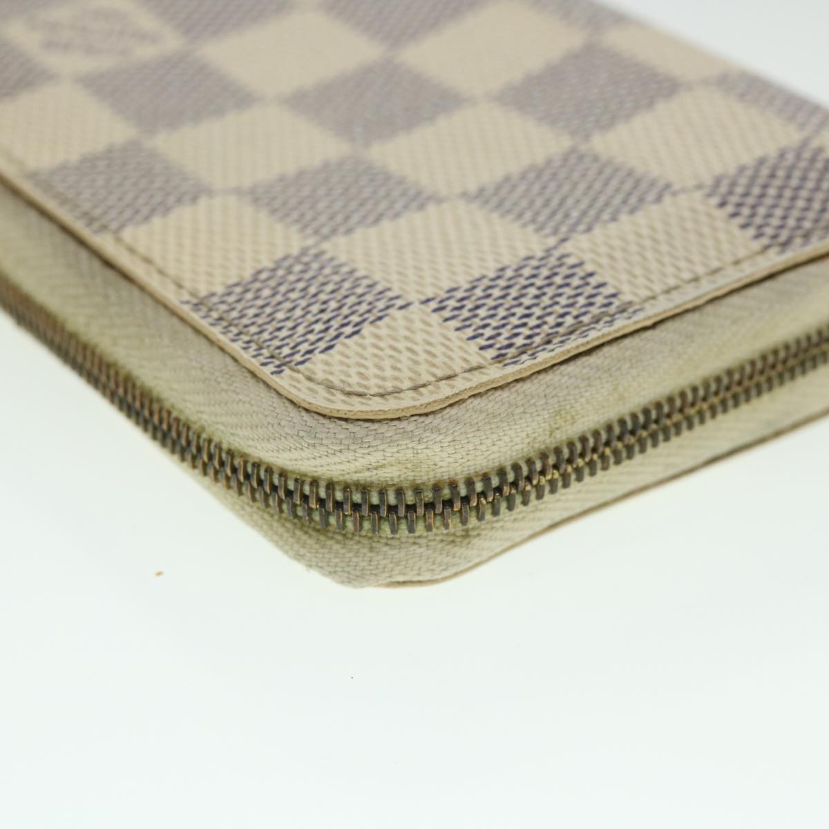 LOUIS VUITTON Damier Azur Zippy Coin Purse N60138 LV 55114