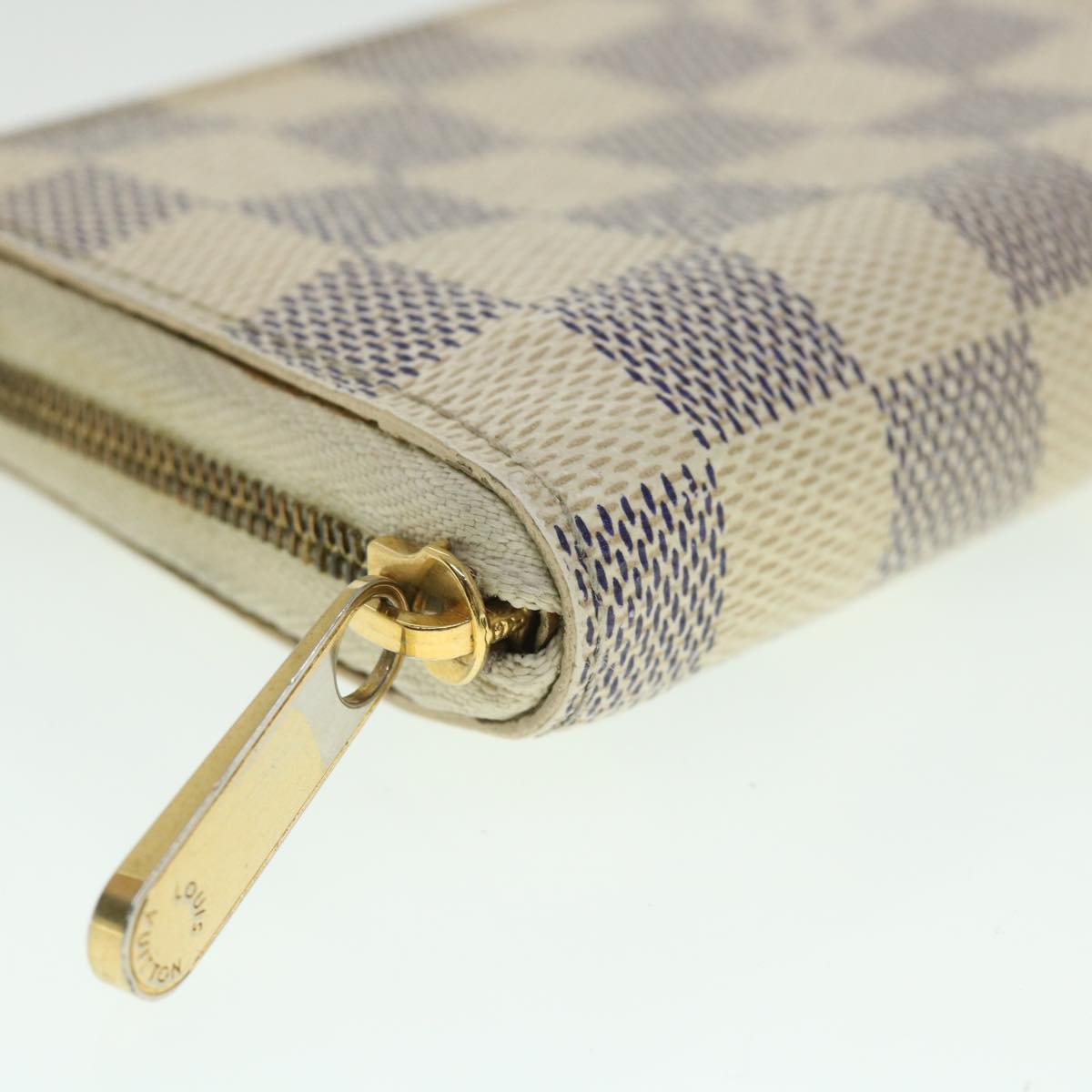 LOUIS VUITTON Damier Azur Zippy Coin Purse N60138 LV 55114
