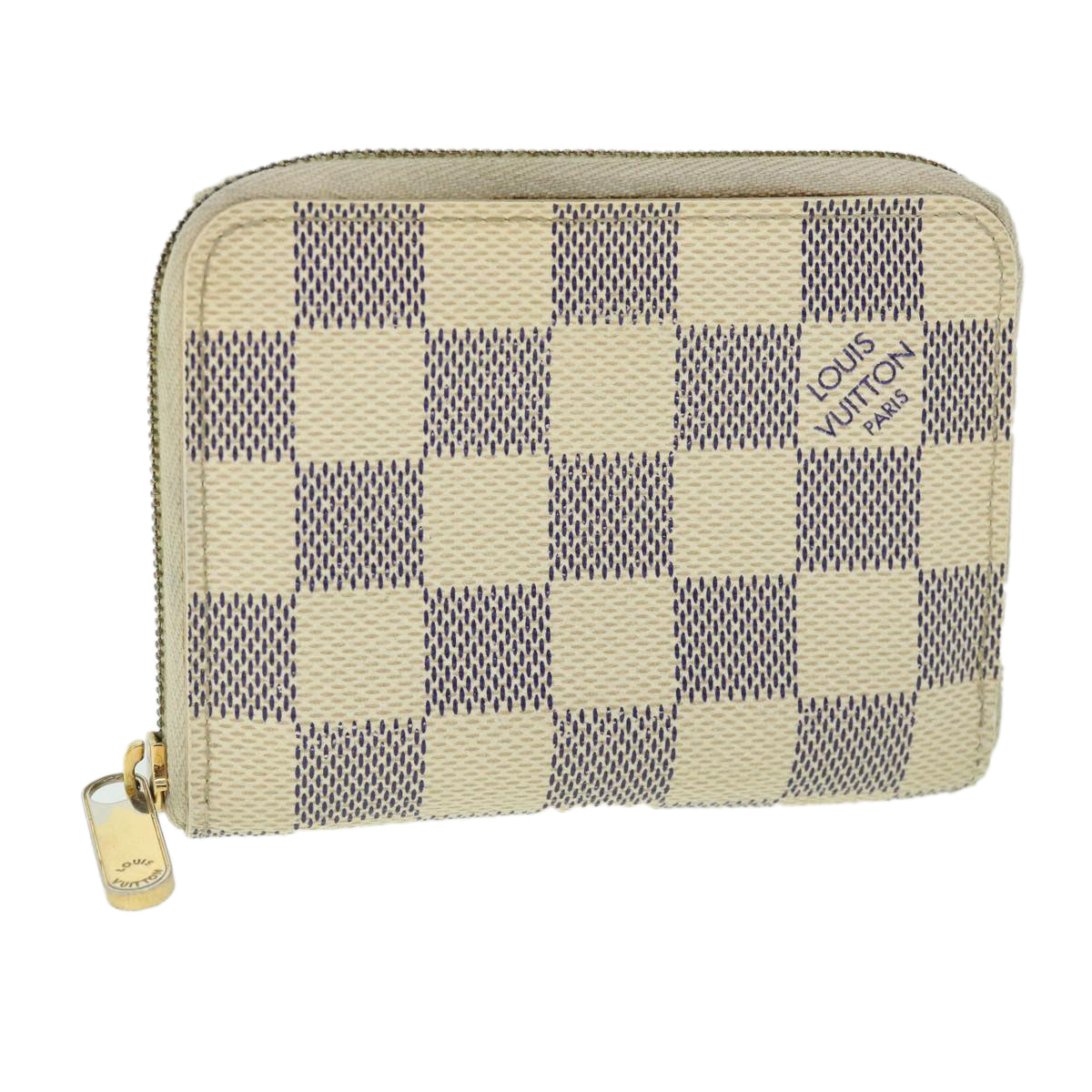 LOUIS VUITTON Damier Azur Zippy Coin Purse N60138 LV 55114