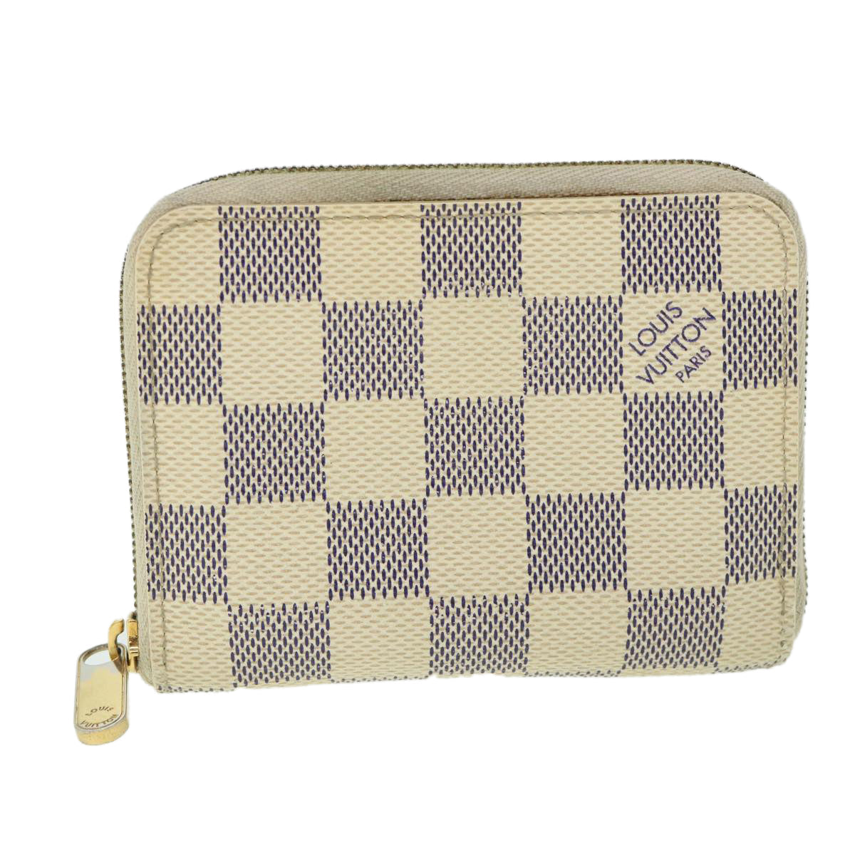 LOUIS VUITTON Damier Azur Zippy Coin Purse N60138 LV 55114