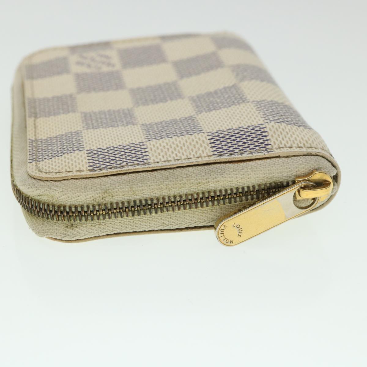 LOUIS VUITTON Damier Azur Zippy Coin Purse N60138 LV 55114