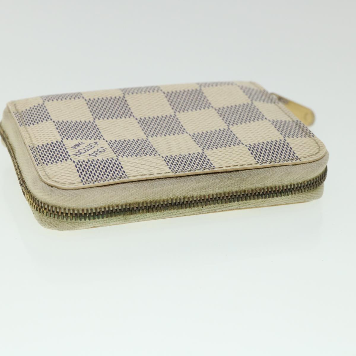 LOUIS VUITTON Damier Azur Zippy Coin Purse N60138 LV 55114