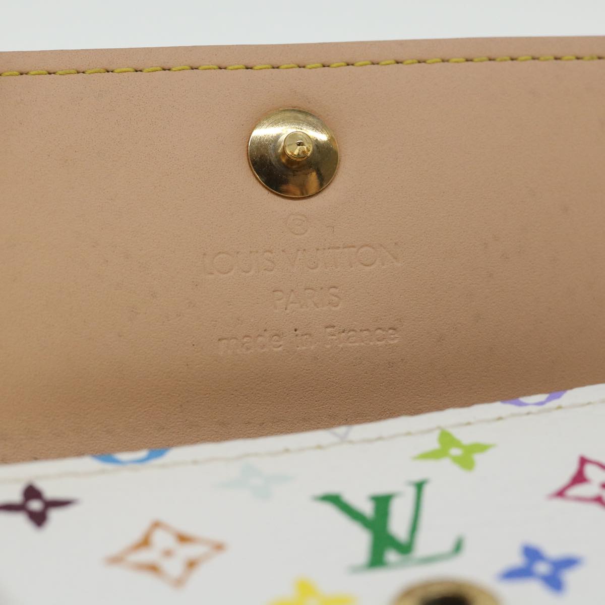 LOUIS VUITTON Monogram Multicolor Multi Cles 4 Keys Case White M60043 55115