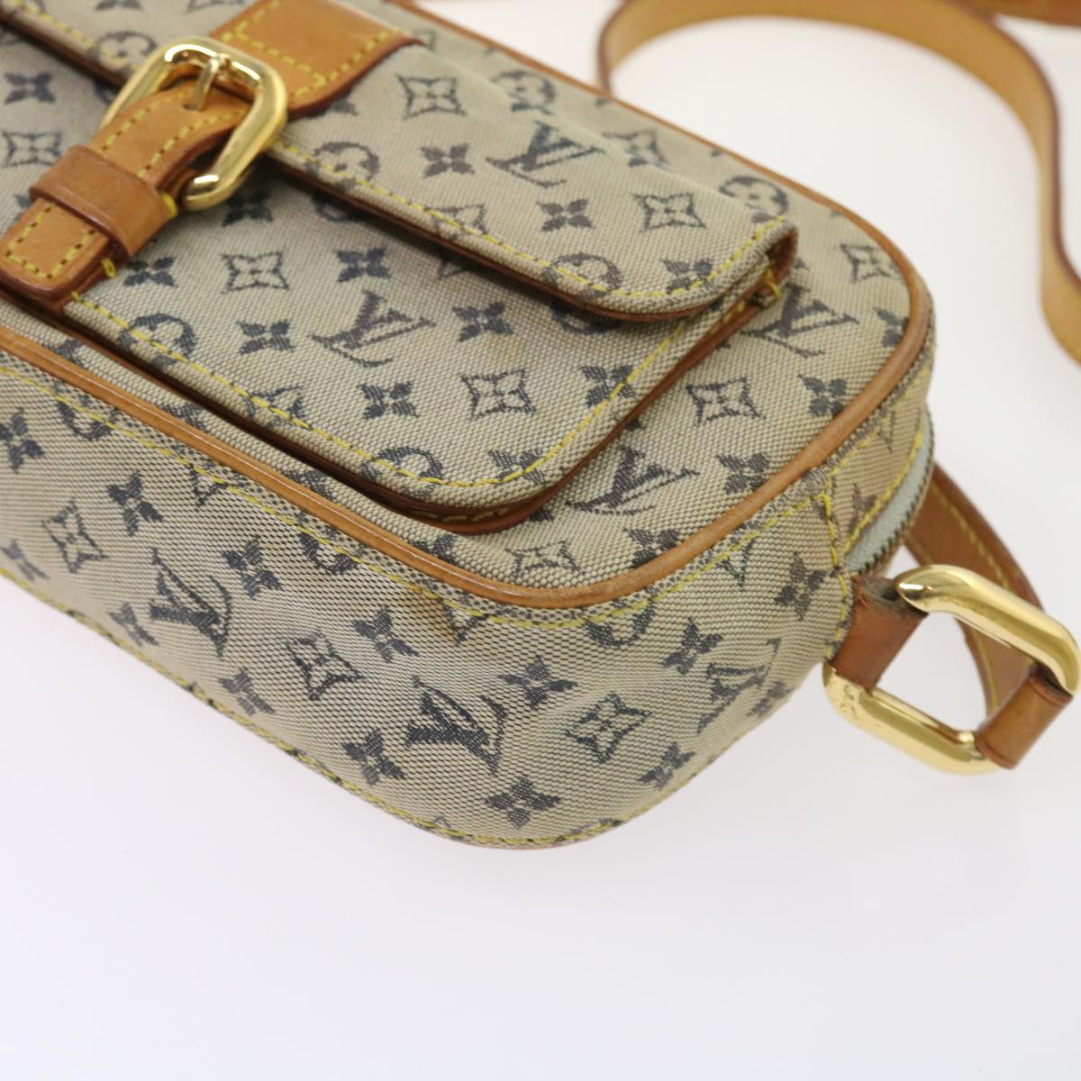 LOUIS VUITTON Monogram Mini Juliet MM Shoulder Bag Blue M92004 LV 55117