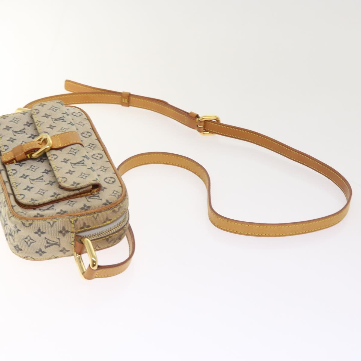 LOUIS VUITTON Monogram Mini Juliet MM Shoulder Bag Blue M92004 LV 55117