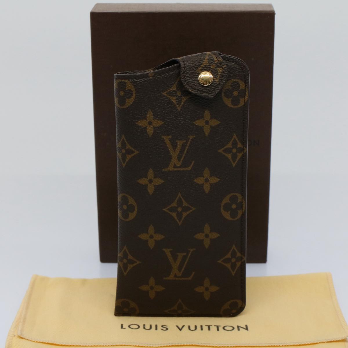 LOUIS VUITTON Monogram Etui Lunette MM Glasses Case M66544 LV 55119