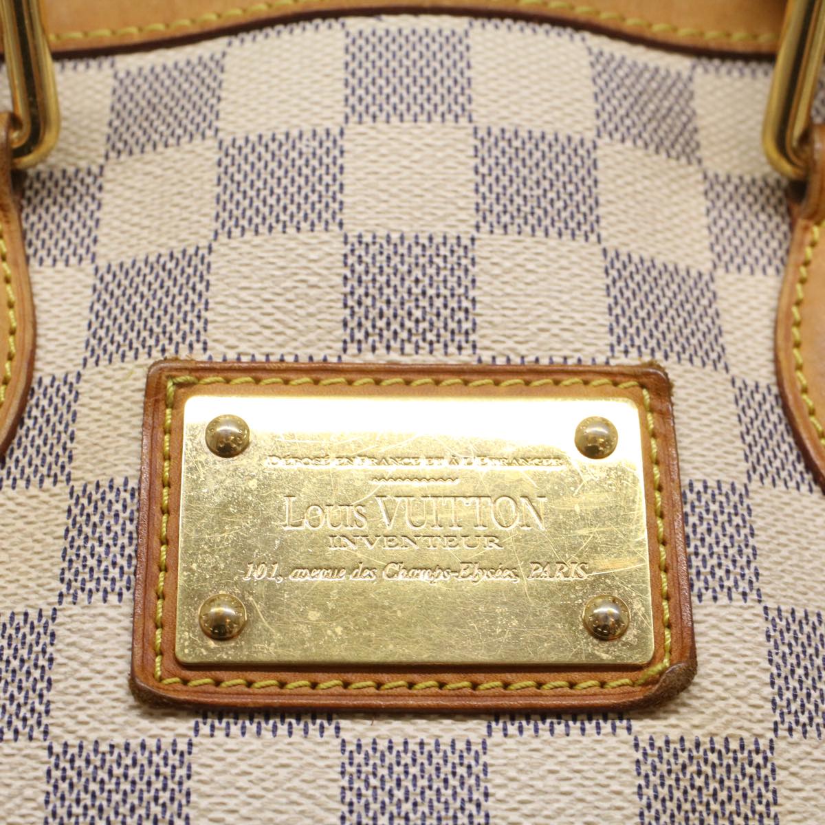LOUIS VUITTON Damier Azur Hampstead PM Tote Bag N51207 LV 55125