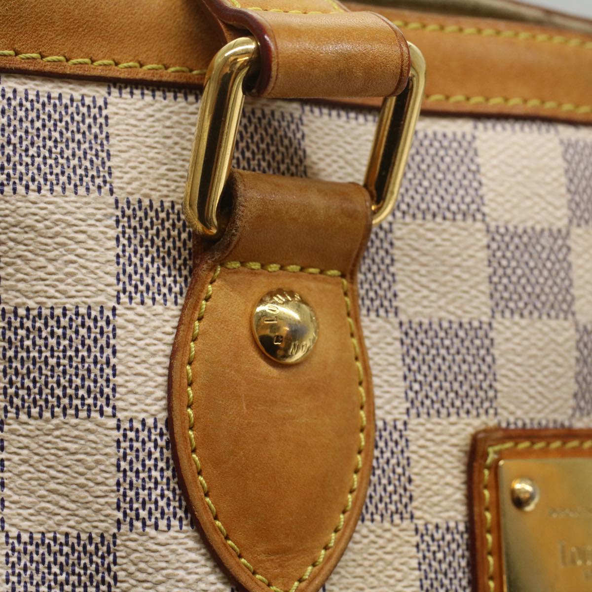 LOUIS VUITTON Damier Azur Hampstead PM Tote Bag N51207 LV 55125