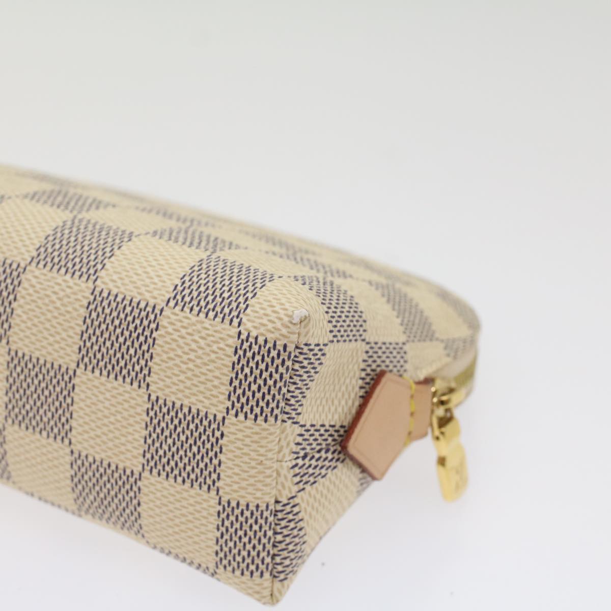 LOUIS VUITTON Damier Azur Pochette Cosmetic PM Pouch N60024 LV 55137