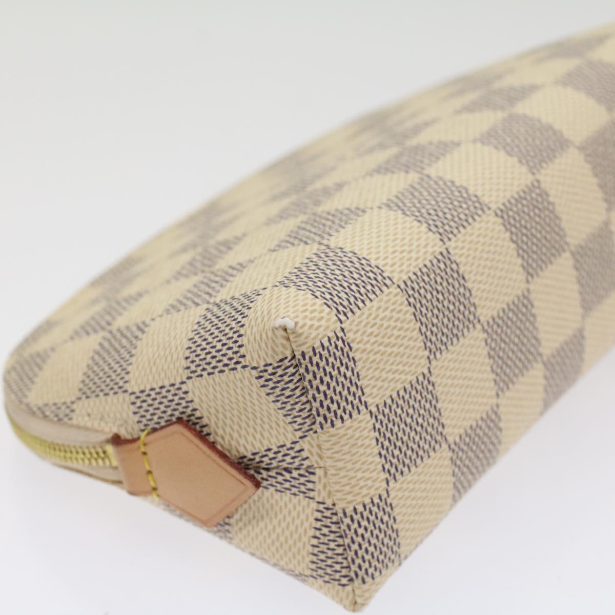 LOUIS VUITTON Damier Azur Pochette Cosmetic PM Pouch N60024 LV 55137
