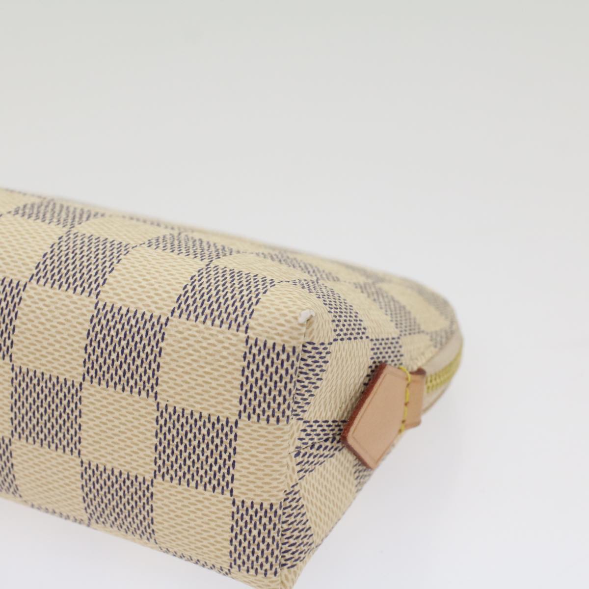 LOUIS VUITTON Damier Azur Pochette Cosmetic PM Pouch N60024 LV 55137