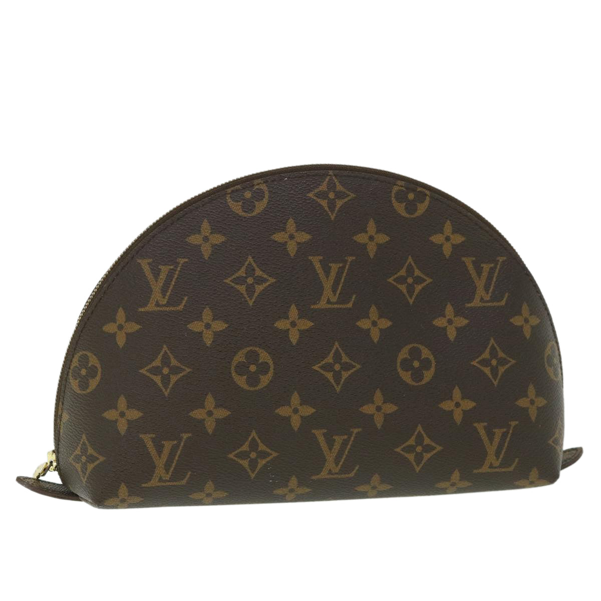 LOUIS VUITTON Monogram Trousse Demi Ronde Cosmetic Pouch M47520 LV 55144