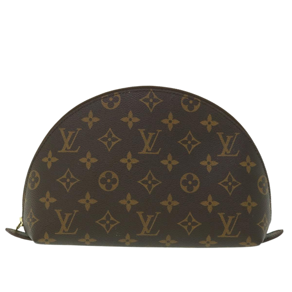 LOUIS VUITTON Monogram Trousse Demi Ronde Cosmetic Pouch M47520 LV 55144