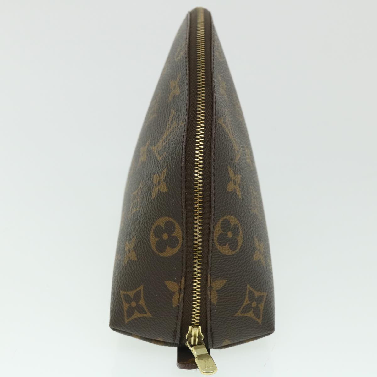 LOUIS VUITTON Monogram Trousse Demi Ronde Cosmetic Pouch M47520 LV 55144