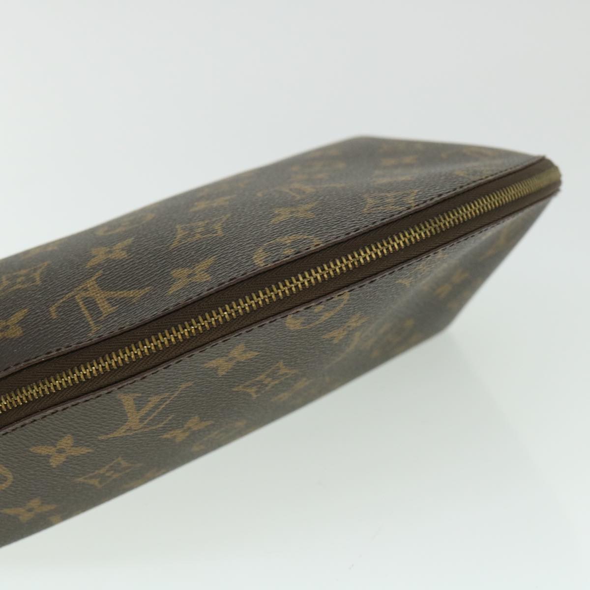 LOUIS VUITTON Monogram Trousse Demi Ronde Cosmetic Pouch M47520 LV 55144