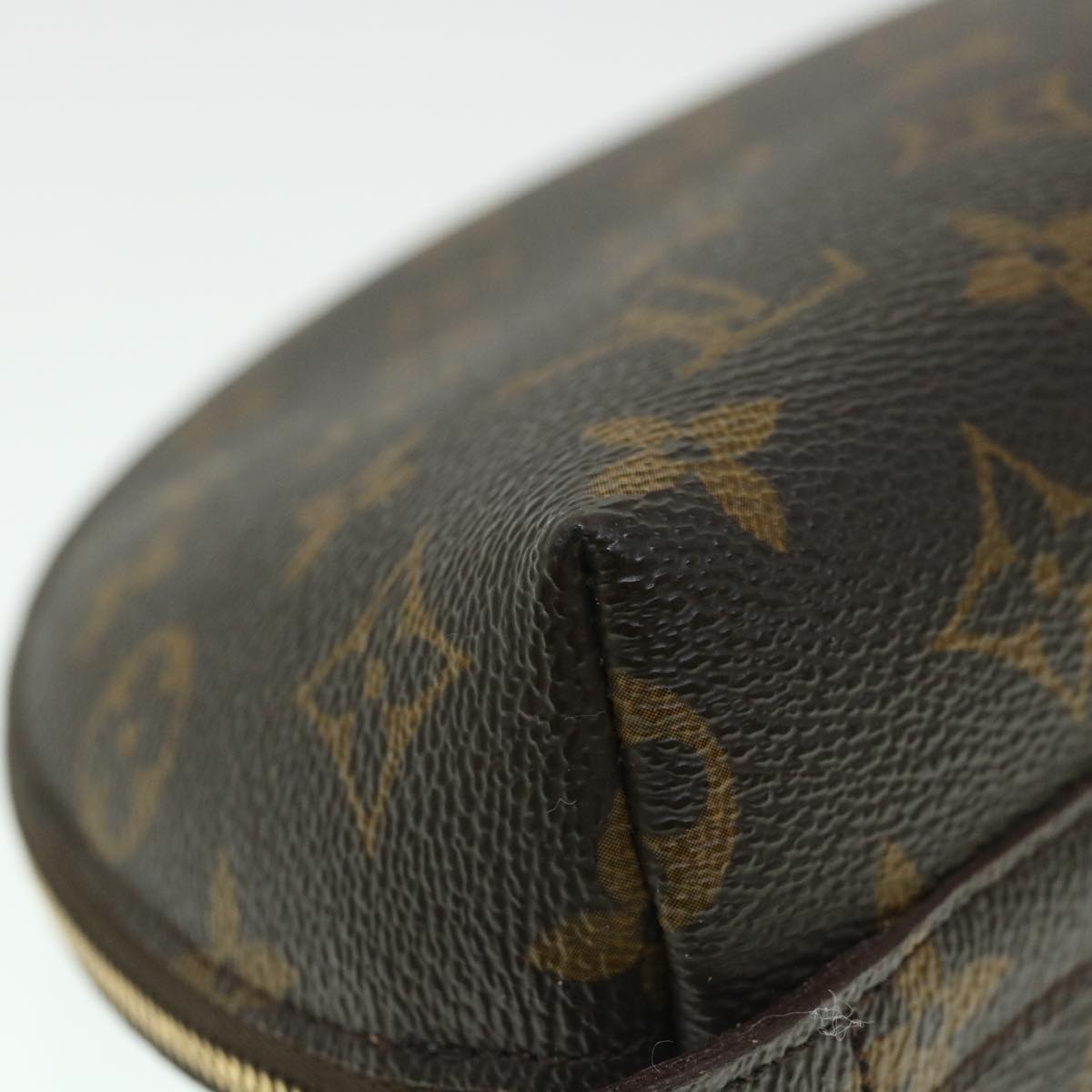 LOUIS VUITTON Monogram Trousse Demi Ronde Cosmetic Pouch M47520 LV 55144