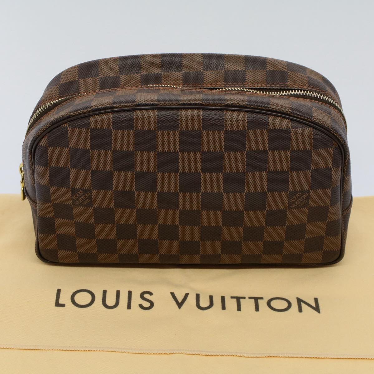 LOUIS VUITTON Damier Ebene Trousse Toilette 25 Clutch Bag N47624 LV 55152