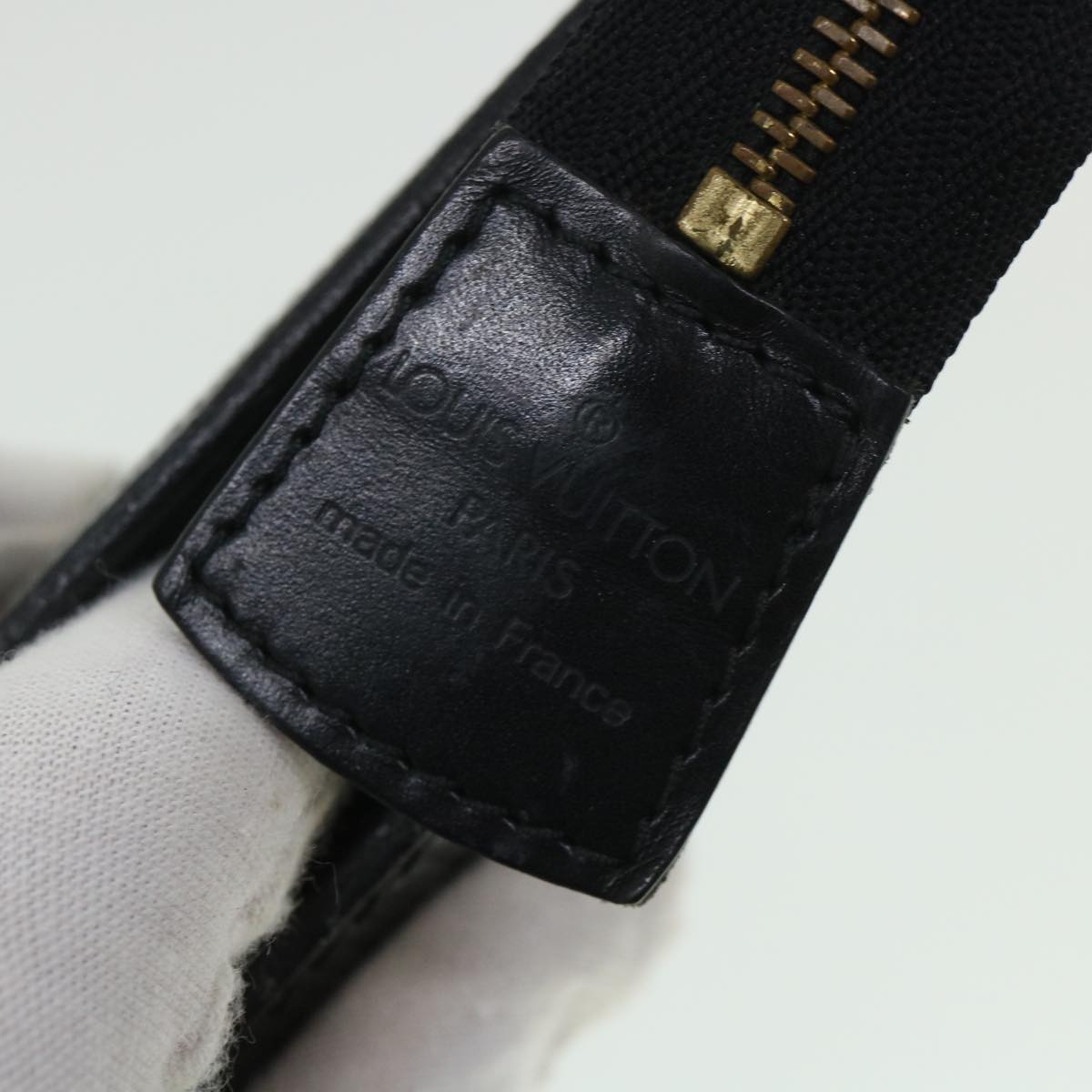 LOUIS VUITTON Epi Trousse Crete Clutch Bag Black M48402 LV 55155