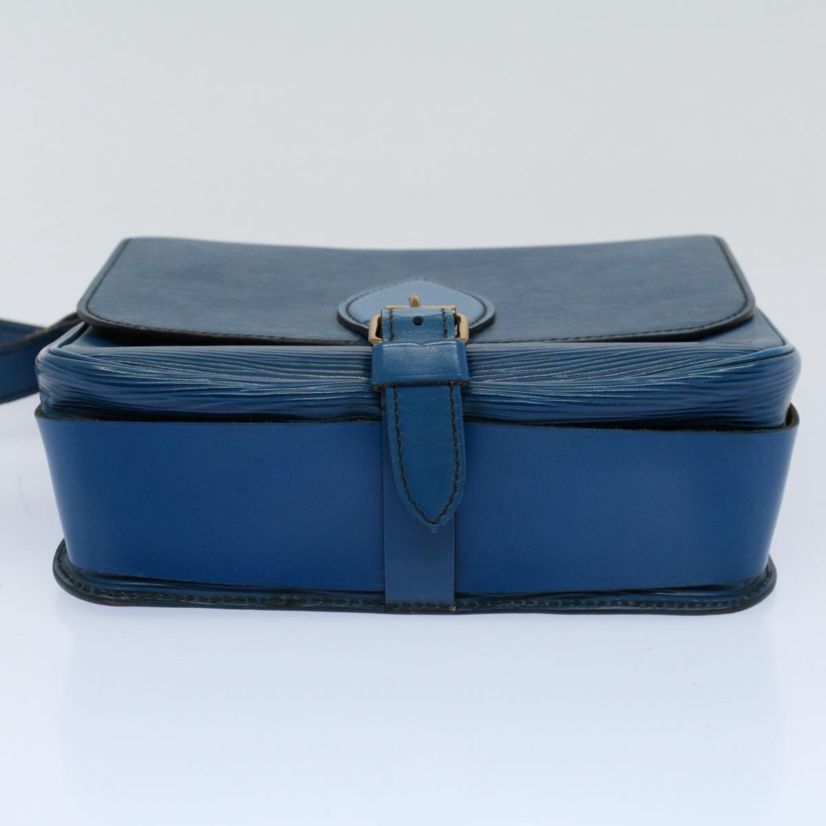 LOUIS VUITTON Epi Cartouchiere MM Shoulder Bag Blue M52245 LV 55173