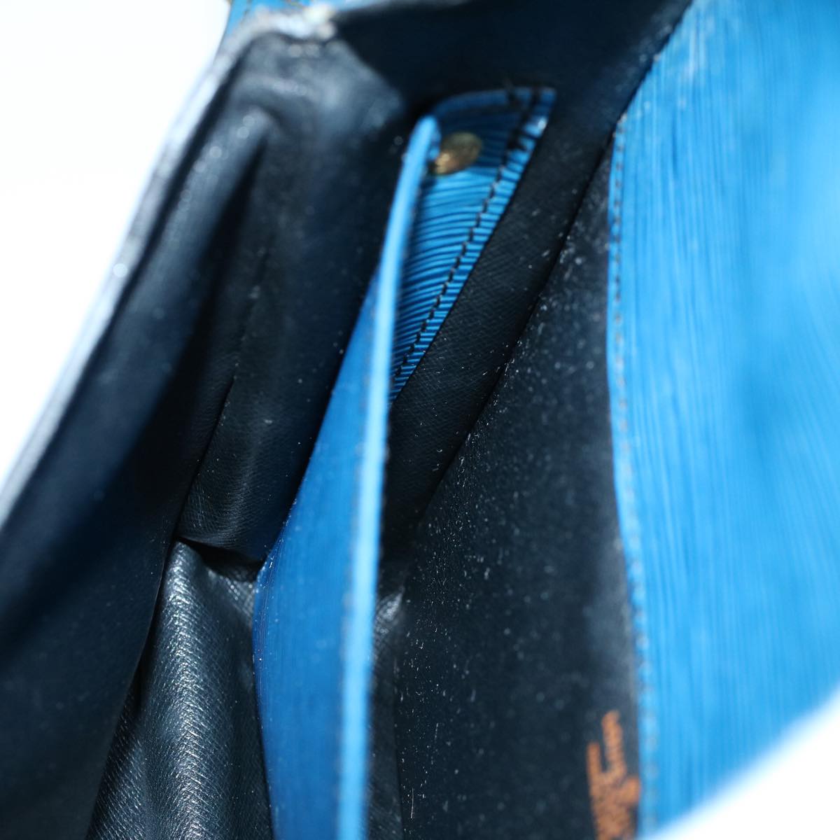 LOUIS VUITTON Epi Cartouchiere MM Shoulder Bag Blue M52245 LV 55173