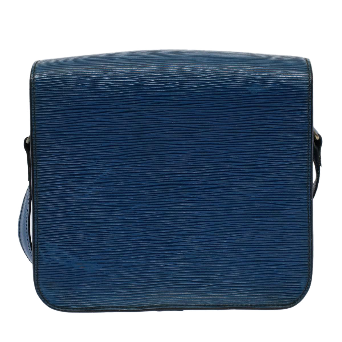 LOUIS VUITTON Epi Cartouchiere MM Shoulder Bag Blue M52245 LV 55173