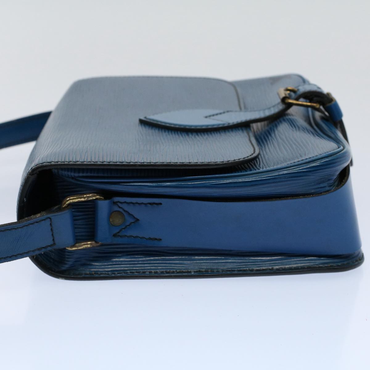 LOUIS VUITTON Epi Cartouchiere MM Shoulder Bag Blue M52245 LV 55173