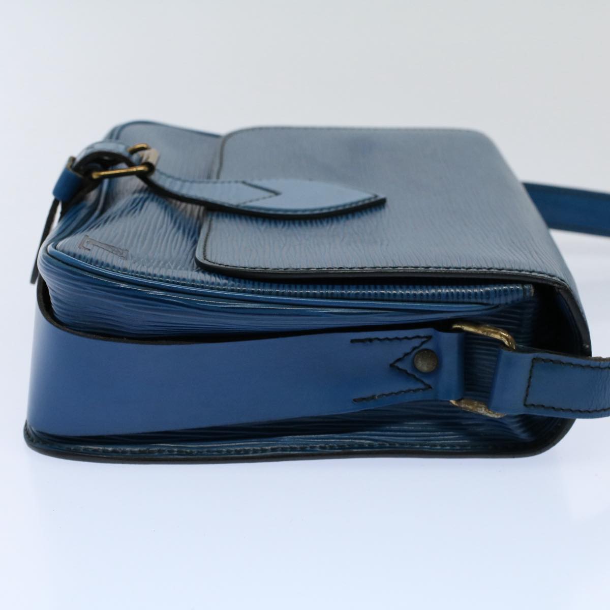 LOUIS VUITTON Epi Cartouchiere MM Shoulder Bag Blue M52245 LV 55173