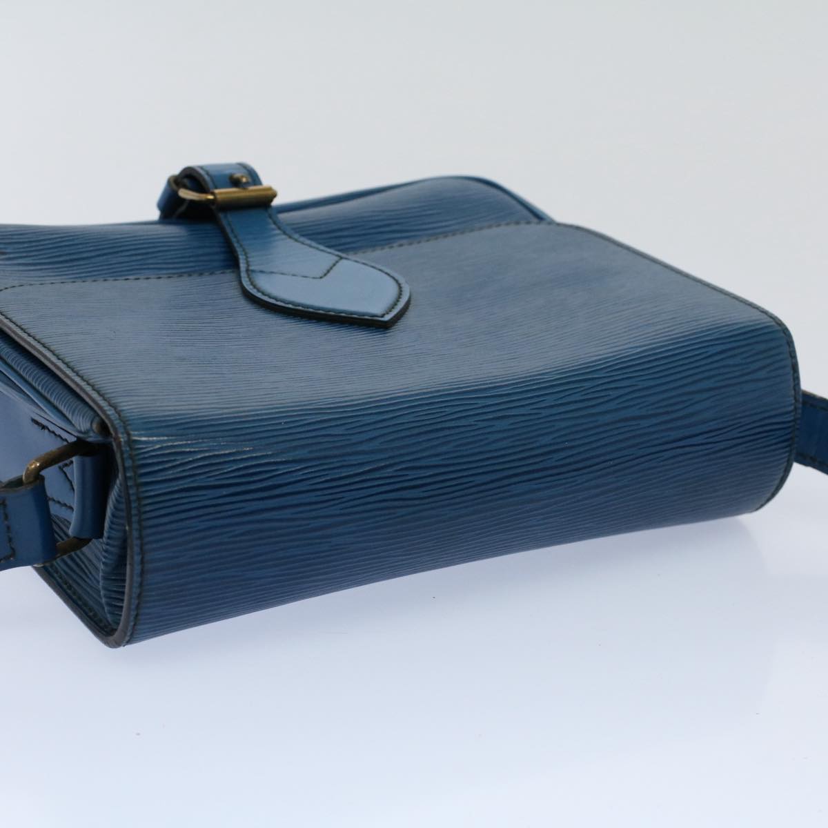 LOUIS VUITTON Epi Cartouchiere MM Shoulder Bag Blue M52245 LV 55173
