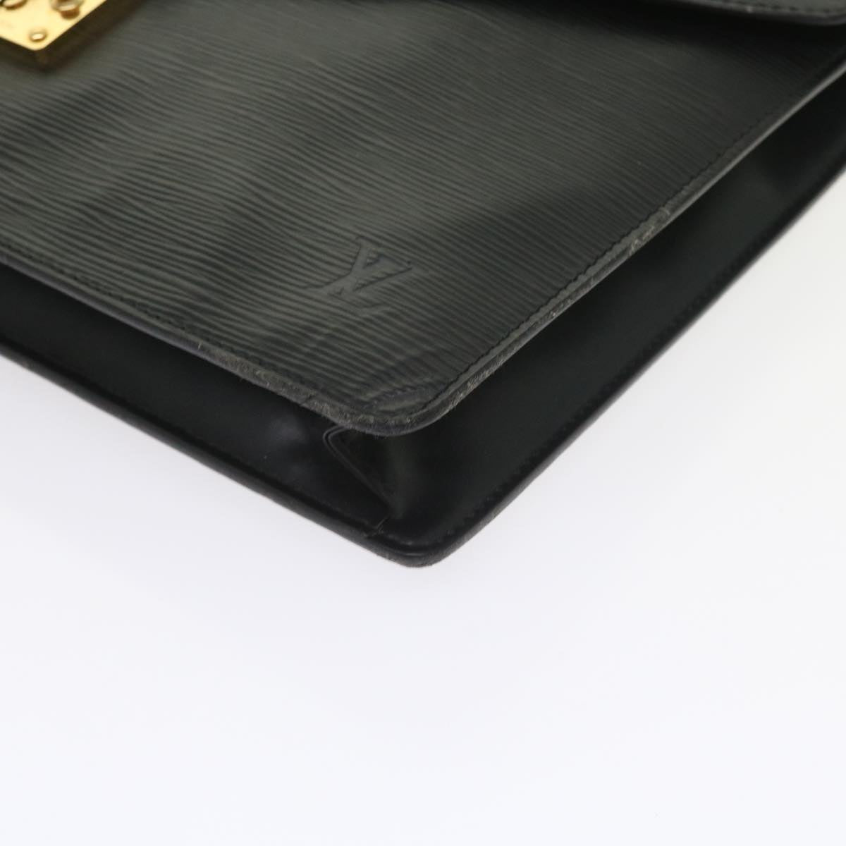 LOUIS VUITTON Epi Porte Documents Bandouliere Briefcase Black M54467 55179