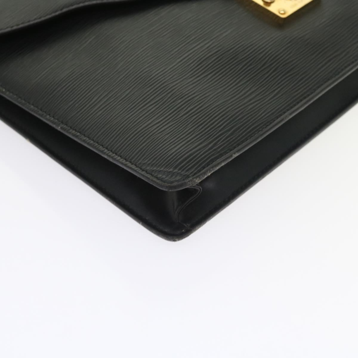 LOUIS VUITTON Epi Porte Documents Bandouliere Briefcase Black M54467 55179