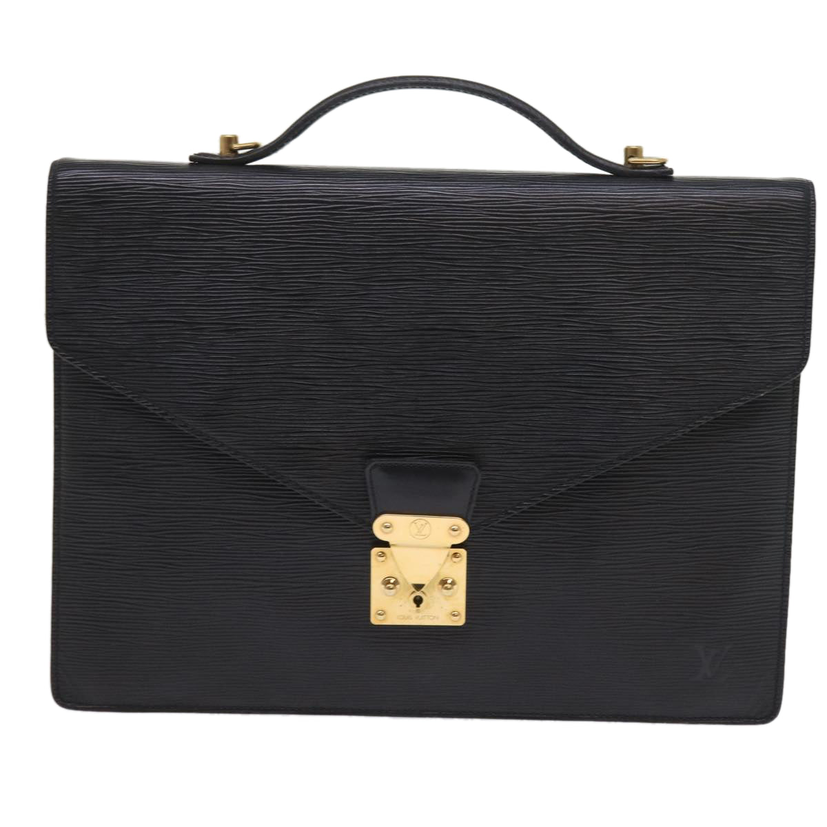 LOUIS VUITTON Epi Porte Documents Bandouliere Briefcase Black M54467 55179