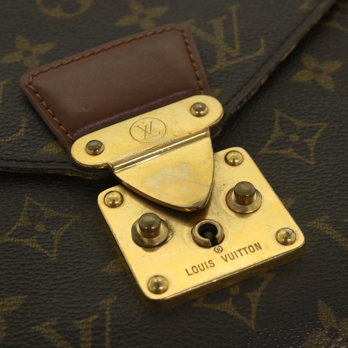 LOUIS VUITTON Monogram Porte Documents Bandouliere Bag M53338 LV 55180
