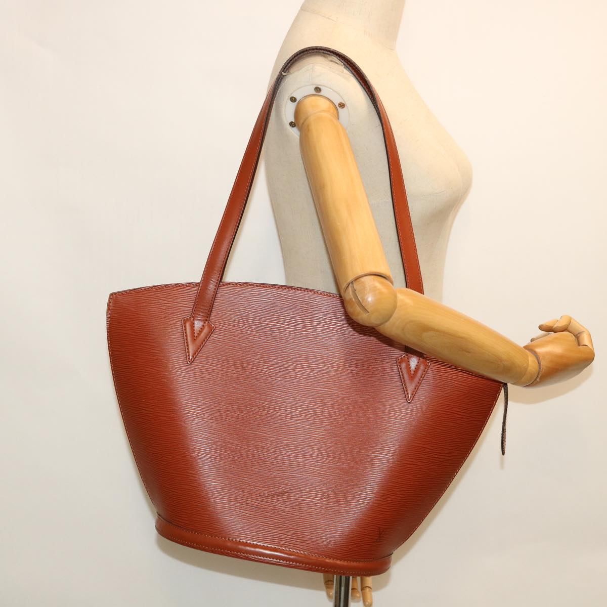 LOUIS VUITTON Epi Saint Jacques Shopping Shoulder Bag Brown M52263 LV 55188