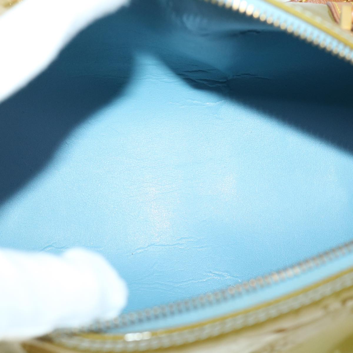 LOUIS VUITTON Monogram Vernis Bedford Hand Bag Baby Blue M91007 LV 55191