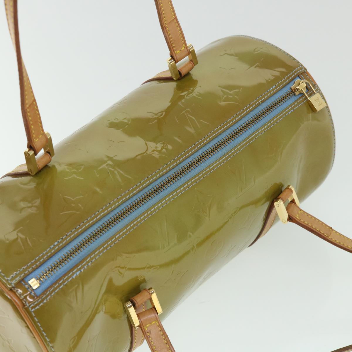 LOUIS VUITTON Monogram Vernis Bedford Hand Bag Baby Blue M91007 LV 55191