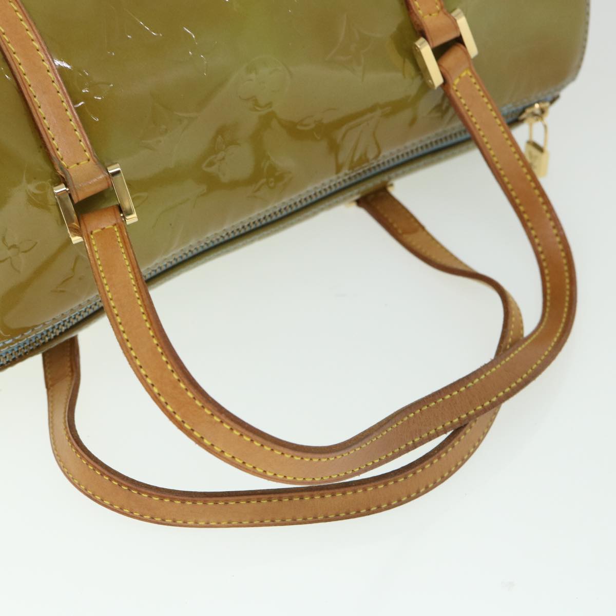 LOUIS VUITTON Monogram Vernis Bedford Hand Bag Baby Blue M91007 LV 55191