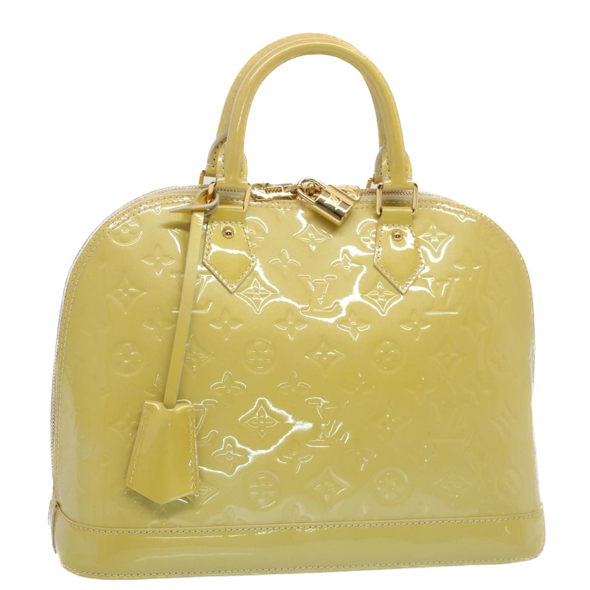 LOUIS VUITTON Monogram Vernis Alma PM Hand Bag Broncorail M91445 LV 55192