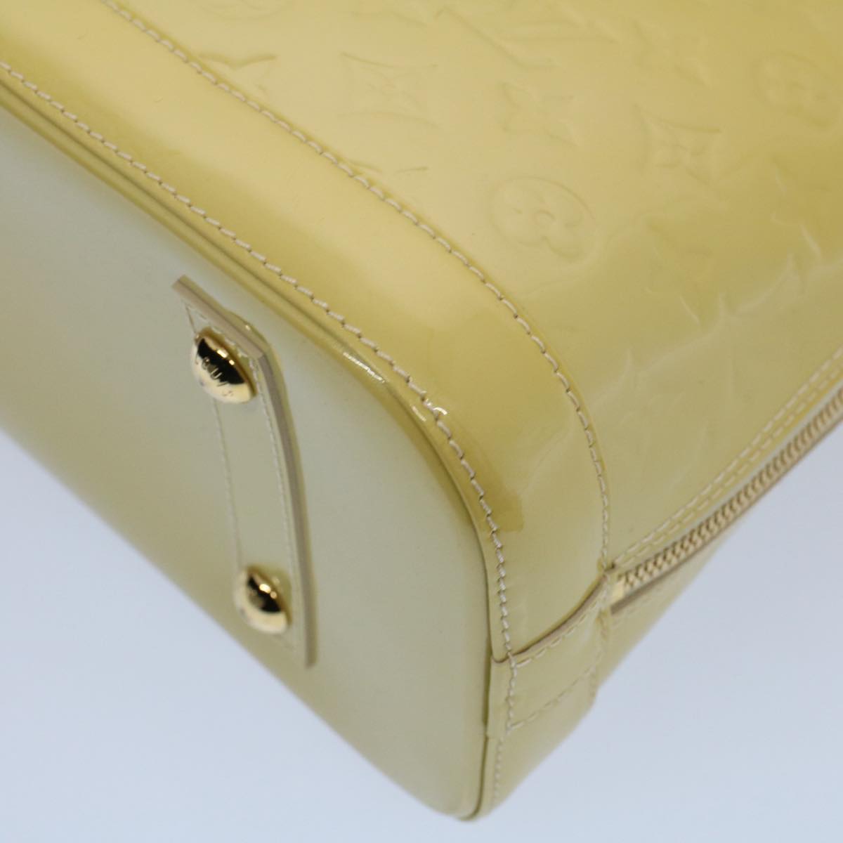 LOUIS VUITTON Monogram Vernis Alma PM Hand Bag Broncorail M91445 LV 55192