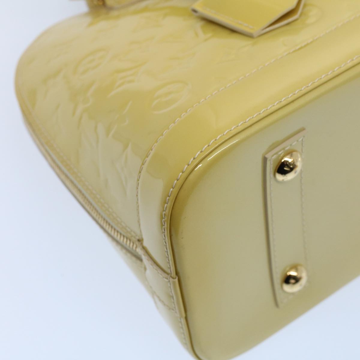 LOUIS VUITTON Monogram Vernis Alma PM Hand Bag Broncorail M91445 LV 55192