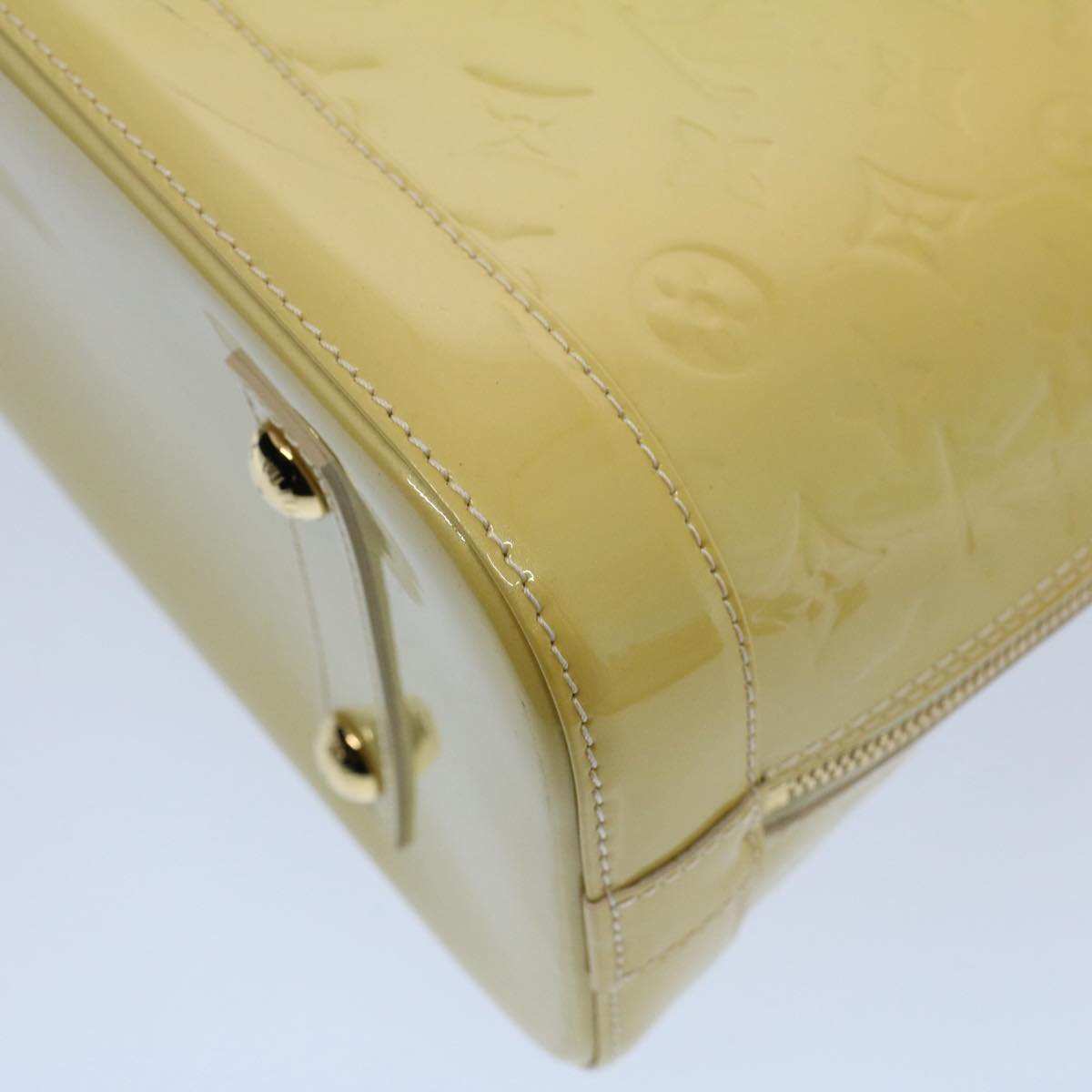 LOUIS VUITTON Monogram Vernis Alma PM Hand Bag Broncorail M91445 LV 55192