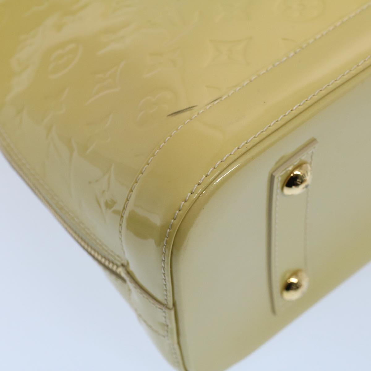 LOUIS VUITTON Monogram Vernis Alma PM Hand Bag Broncorail M91445 LV 55192