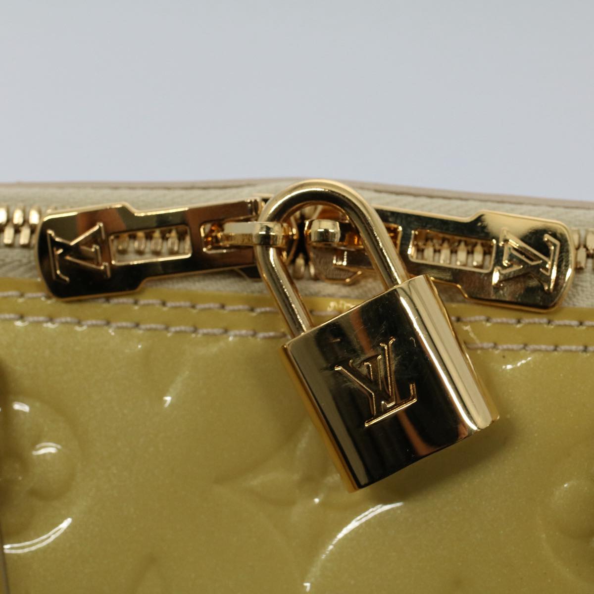 LOUIS VUITTON Monogram Vernis Alma PM Hand Bag Broncorail M91445 LV 55192