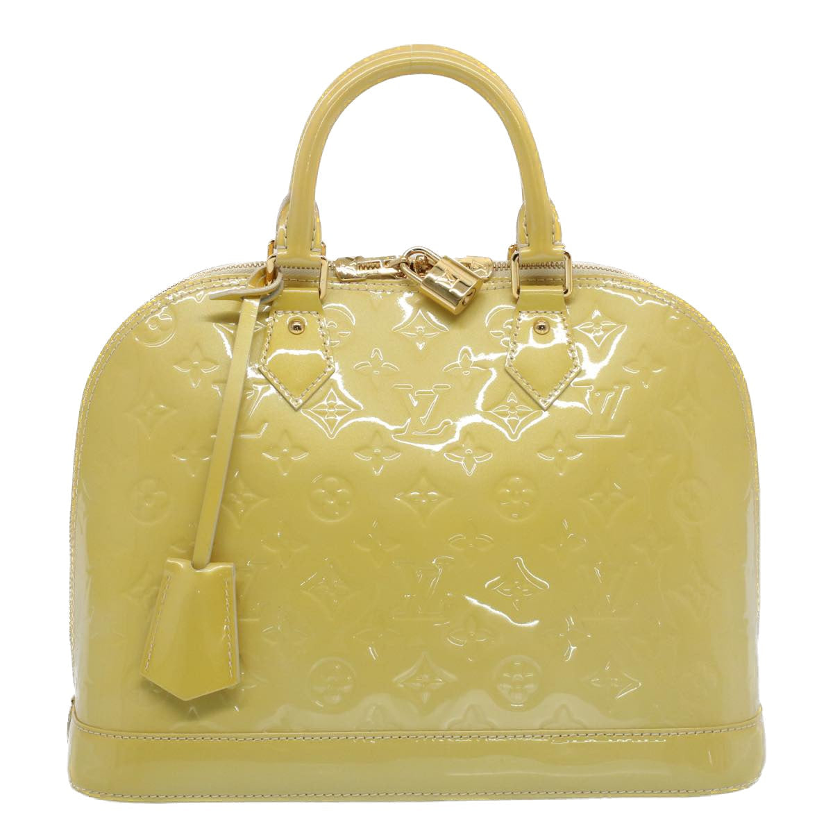 LOUIS VUITTON Monogram Vernis Alma PM Hand Bag Broncorail M91445 LV 55192