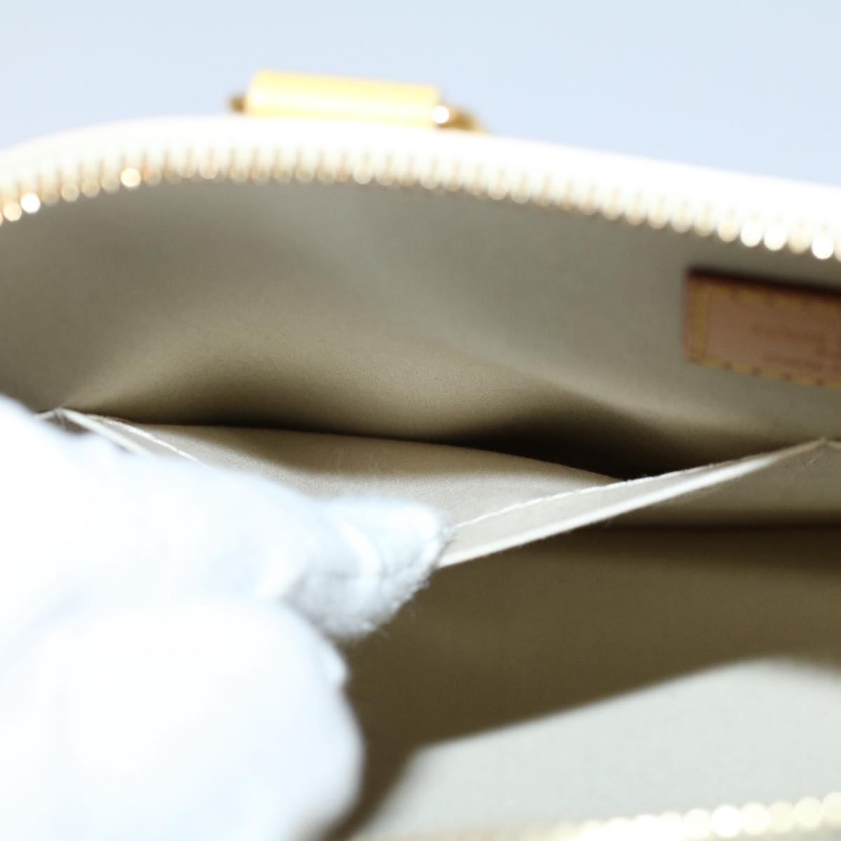LOUIS VUITTON Monogram Vernis Alma PM Hand Bag Broncorail M91445 LV 55192