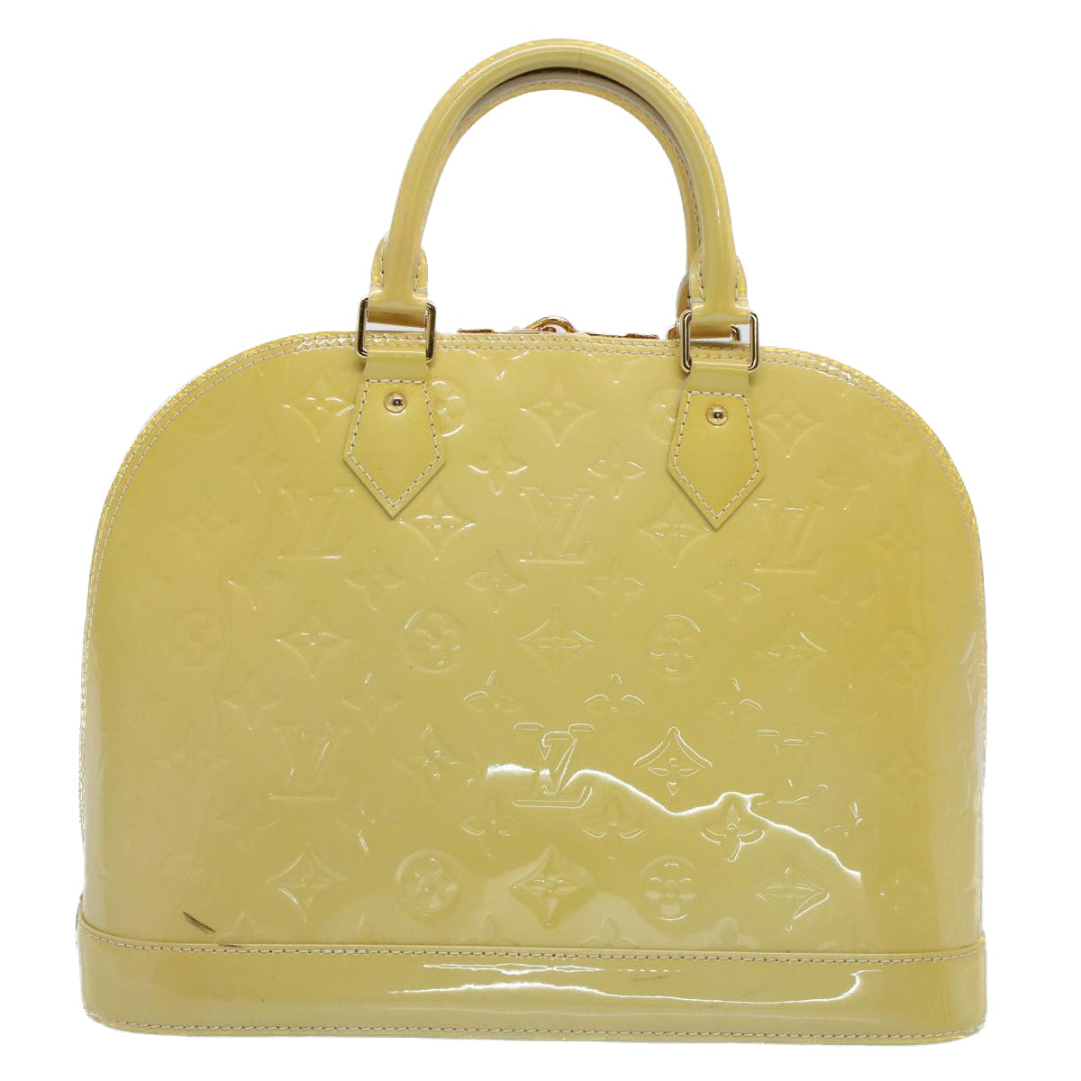 LOUIS VUITTON Monogram Vernis Alma PM Hand Bag Broncorail M91445 LV 55192